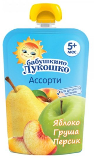 Пюре из яблок, груш, персиков