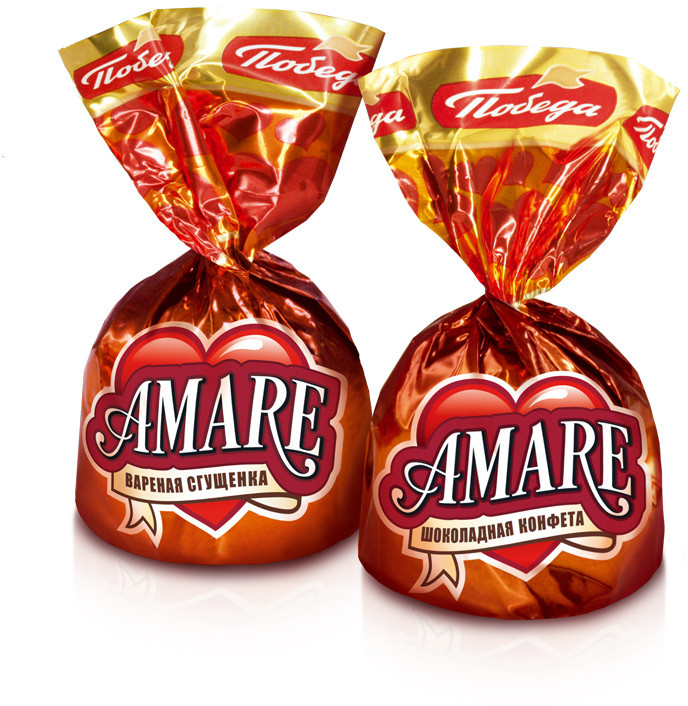 Конфеты шоколадные со вкусом варёной сгущёнки и карамельной крошкой «Amare», 2 кг | Победа