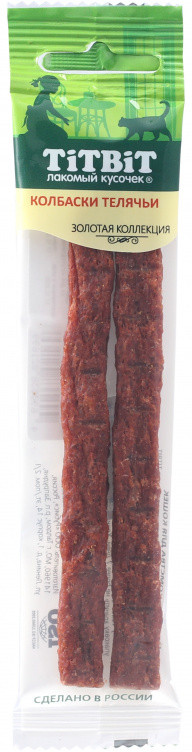Лакомство для кошек «Колбаски телячьи» | Золотая коллекция | TiTBiT