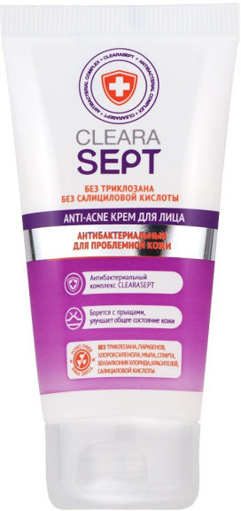 Крем для лица антибактериальный для проблемной кожи | Anti-acne | ClearaSept