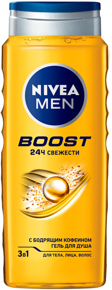 Гель для душа «Boost» 3 в 1 для тела, лица и волос, 500 мл | NIVEA