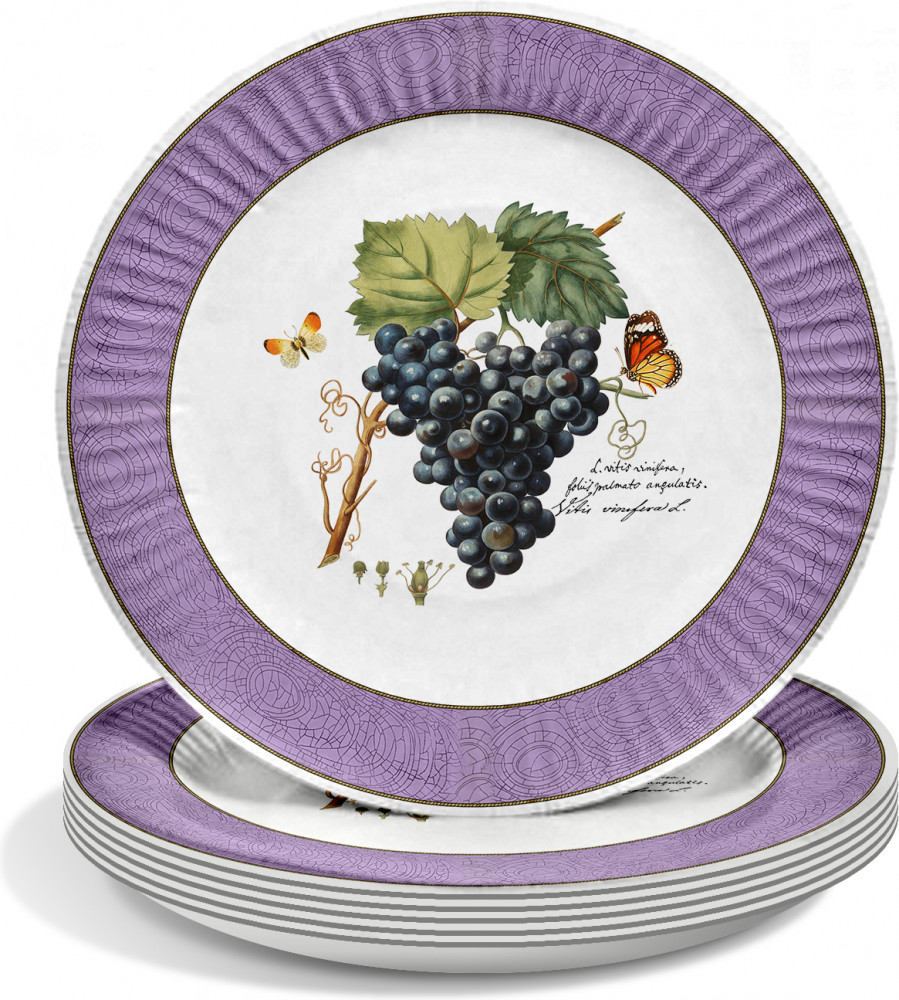 Набор тарелок одноразовых «Виноград» | Дыхание Прованса | PrioritY