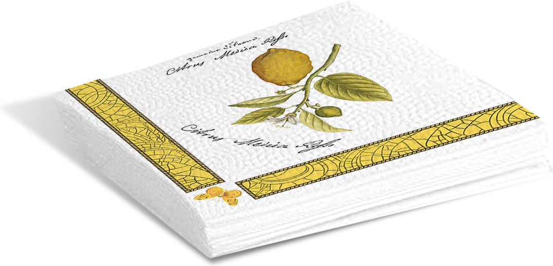 Набор салфеток бумажных «Лимон» | Дыхание Прованса | PrioritY