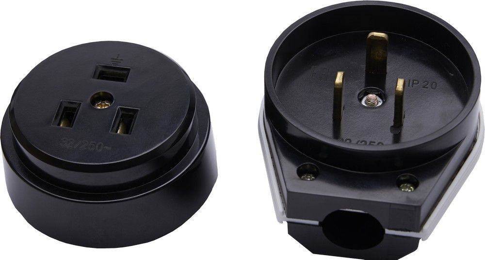 Вилка с розеткой разборные для плит | Stekker