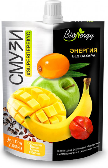 Смузи ягодно-фруктовое с семенами чиа «Энергия»