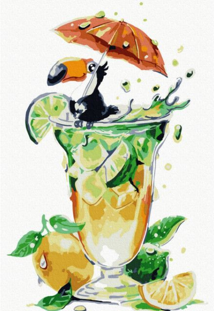 Картина по номерам «Освежающий коктейль» | Molly