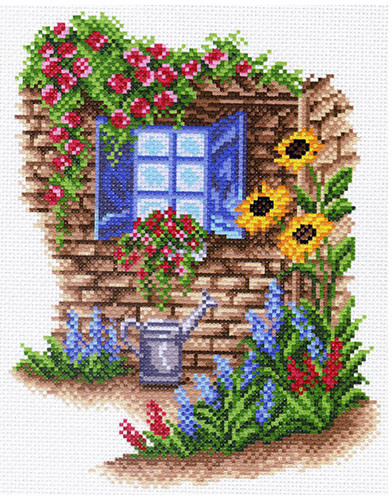 Канва с рисунком «Окно в сад» | Матренин посад
