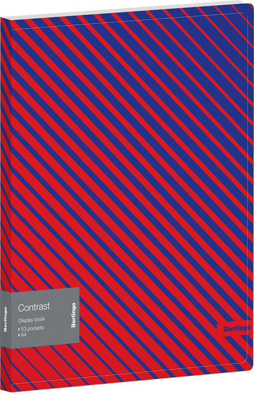 Папка с 10 прозрачными вкладышами А4 | Contrast | Berlingo