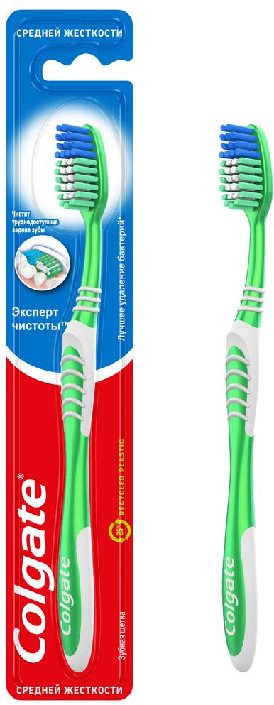 Щетка зубная средней жесткости многофункциональная «Эксперт чистоты» | Colgate