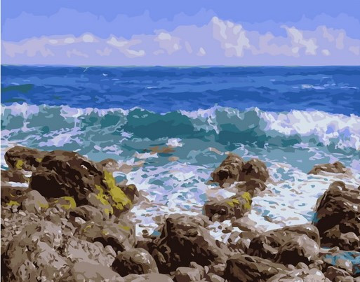 Картина по номерам «Игривое море» | Paintboy