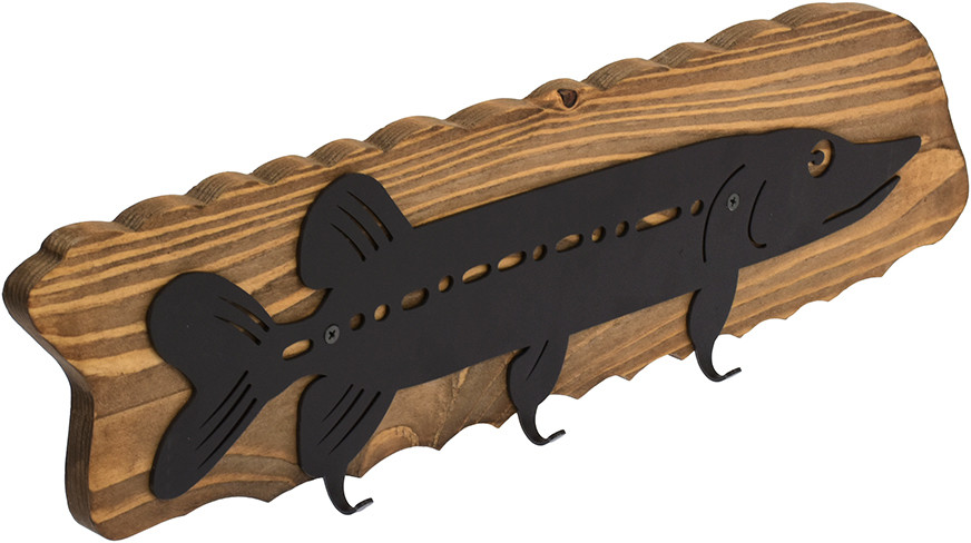 Вешалка брашированная «Щука» | Банные штучки