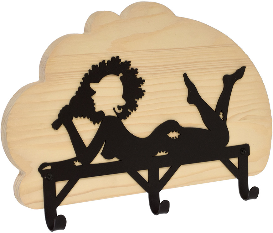 Вешалка брашированная «Девушка» | Банные штучки