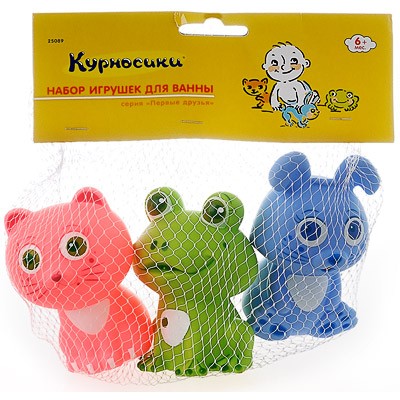 Игрушка резиновая. Животные | Курносики