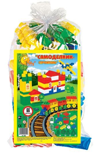 Конструктор Строитель (малый, 66 элементов в мешке) | Самоделкин-строитель | Полесье