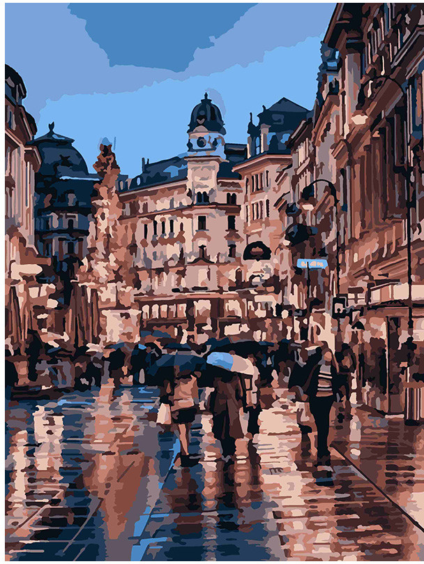 Картина по номерам «Ночной дождь» | Lori