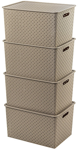 Набор корзинок с крышками «Береста» | El Casa