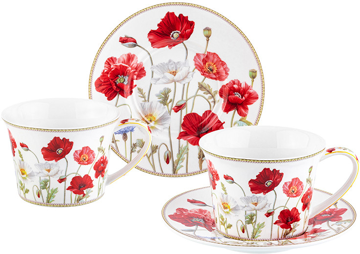 Чайная пара «Маки» | Маки | Elan Gallery