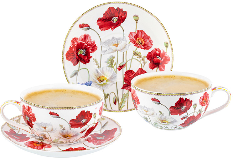 Чайная пара «Маки» | Маки | Elan Gallery