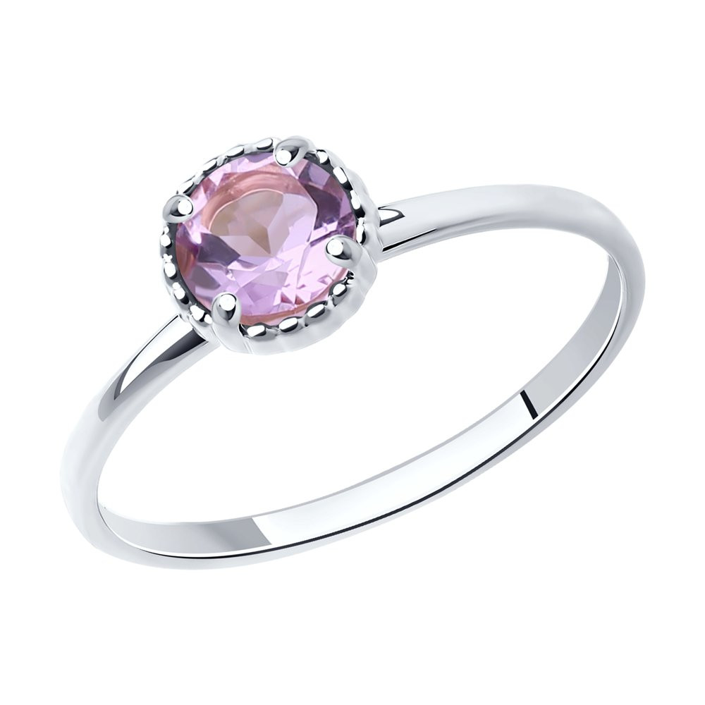 Кольцо из серебра с аметистом | SOKOLOV