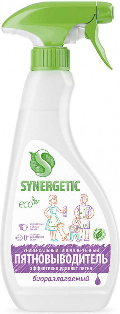 Пятновыводитель гипоаллергенный универсальный для предварительной обработки | Synergetic