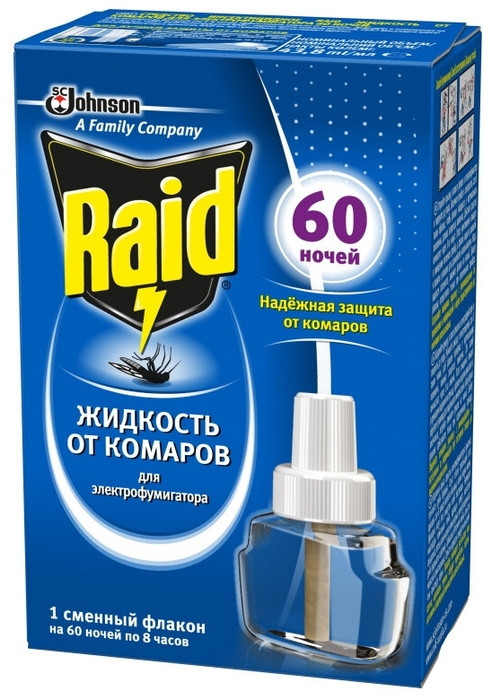Жидкость для фумигатора от комаров | Raid