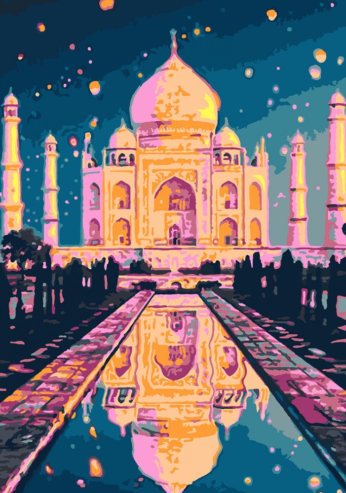 Картина по номерам «Ночной Тадж Махал» | Lori