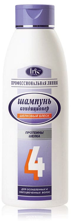 Шампунь для ослабленных и обесцвеченных волос «Шелковый блеск» | Профессиональная линия | Iris Cosmetic