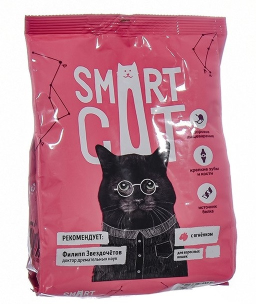 Корм для взрослых кошек с ягненком | Smart Cat