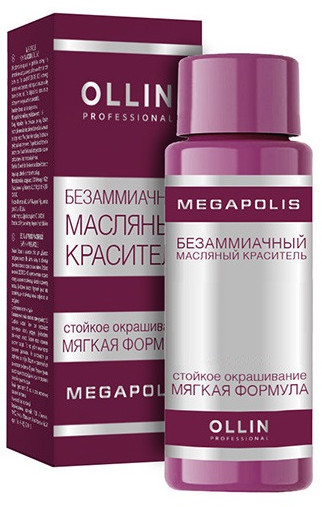 Краситель для волос масляный, оттенок 7/0 Русый | Megapolis | Ollin Professional