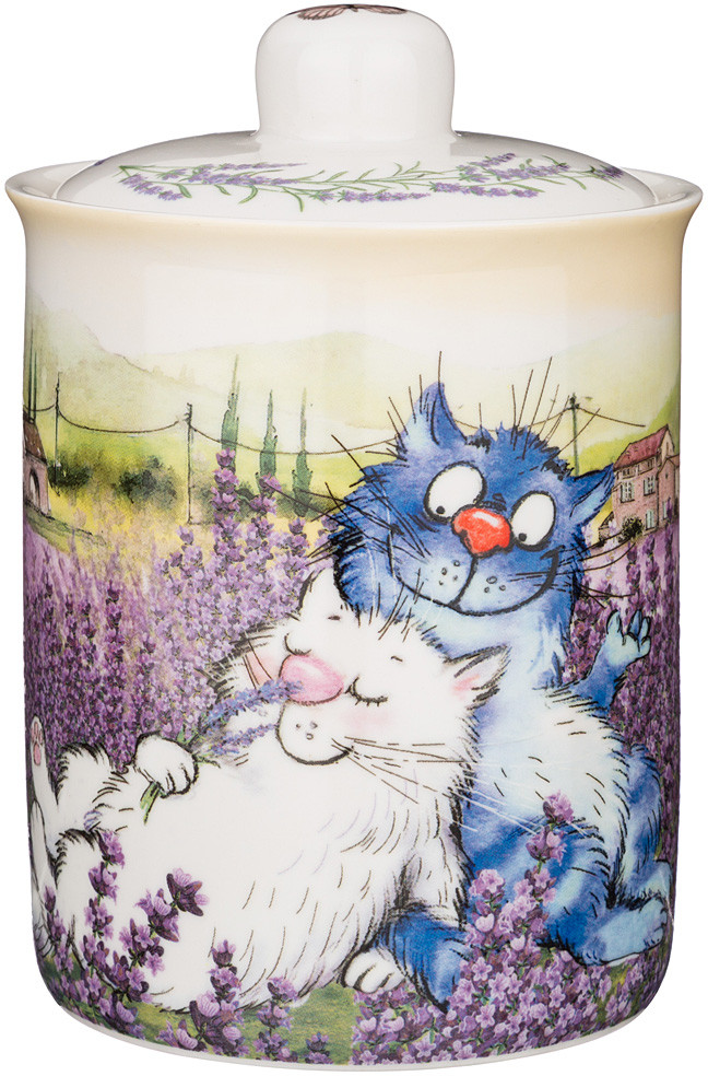 Банка с крышкой «Лаванда» | Синие коты | Lefard