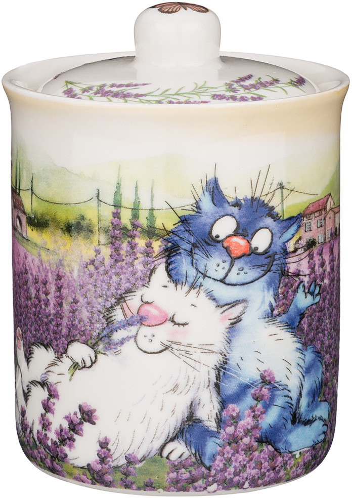 Банка с крышкой «Лаванда» | Синие коты | Lefard