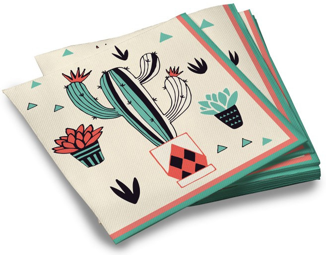 Салфетки бумажные «Кактус» | ND Play