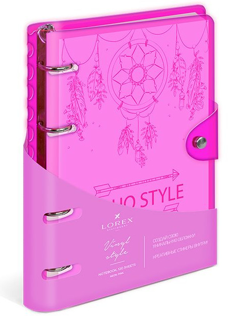 Тетрадь со сменным блоком «Neon orange» | LOREX