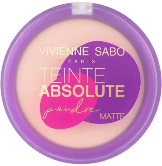 Пудра для лица матирующая «Teinte absolute matte», оттенок 01 Розово-бежевый | Vivienne Sabo