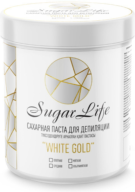 Паста для депиляции сахарная средняя | White gold | Sugar Life