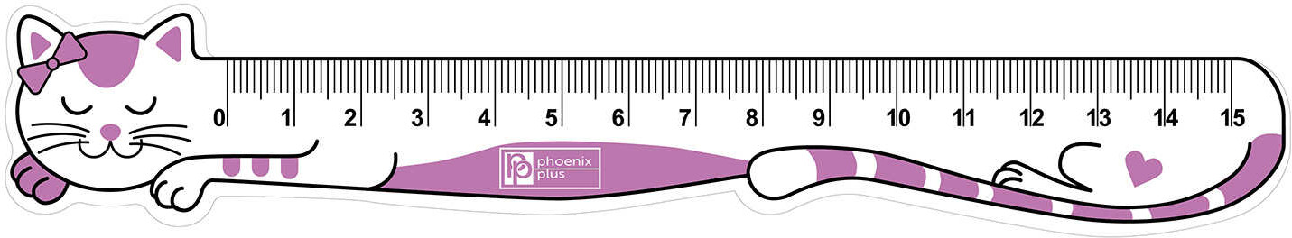 Линейка «Розовый кот» | Феникс +