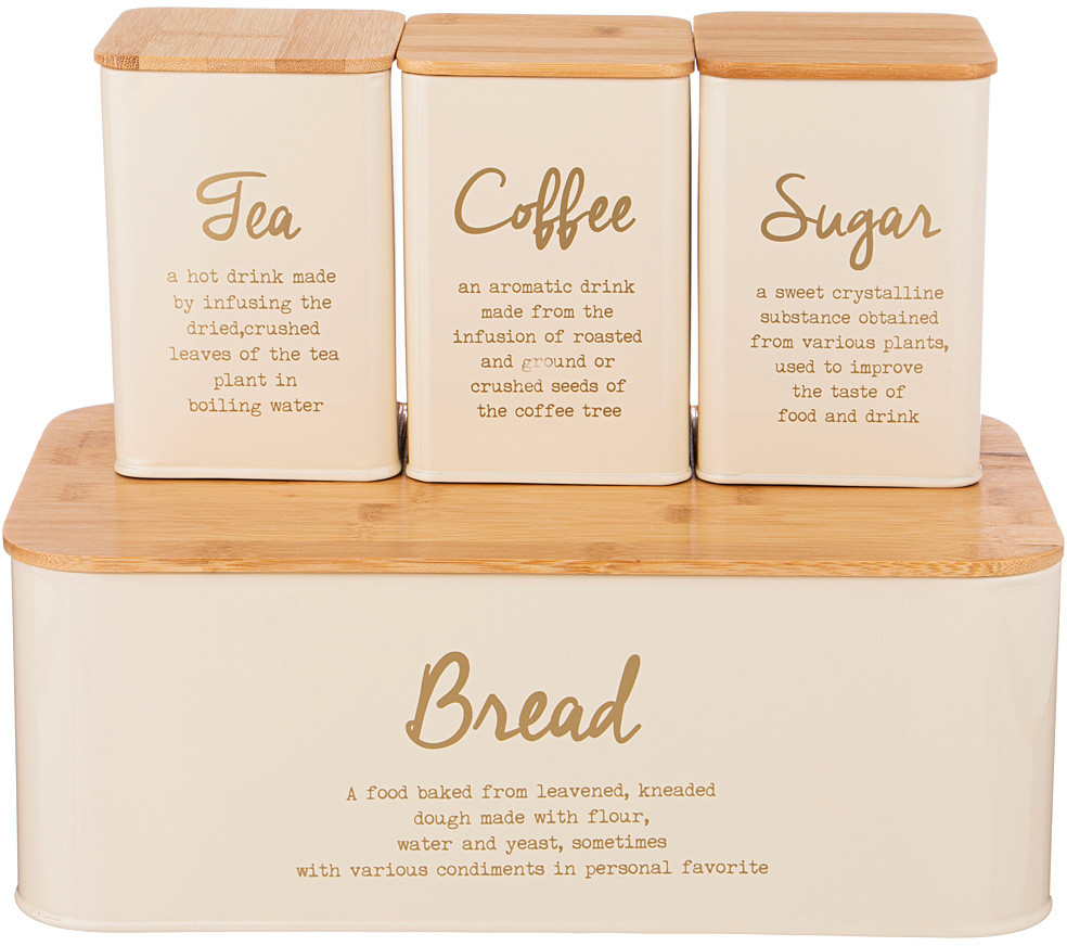 Хлебница c баночками для сыпучих продуктов | Agness