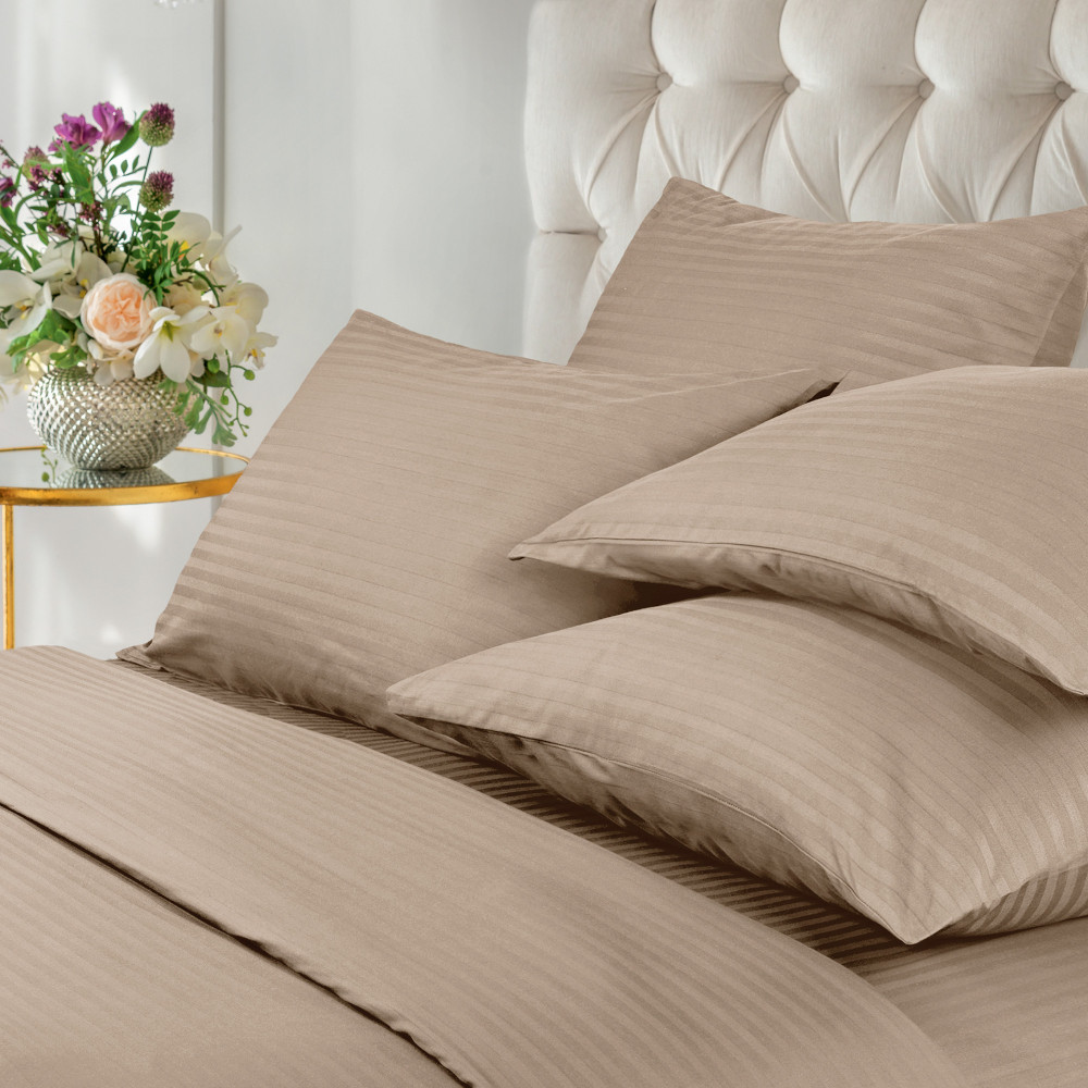 Простыня на резинке «Bronze» | Stripe | Verossa