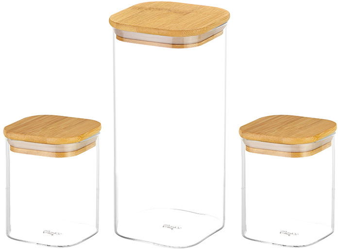 Набор банок для хранения «Crystal glass» | Crystal glass | Elan Gallery