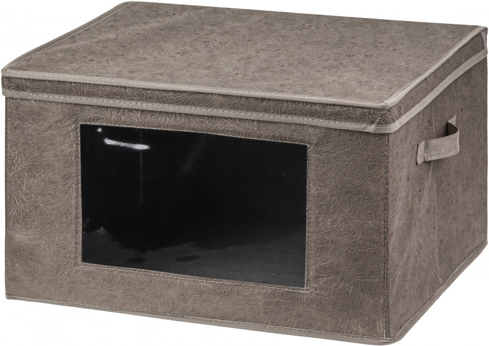 Короб для хранения складной | Цветочный узор на кофе с молоком | El Casa