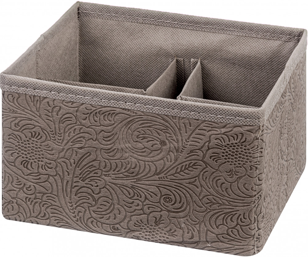 Органайзер для косметики и мелочей | Цветочный узор на кофе с молоком | El Casa