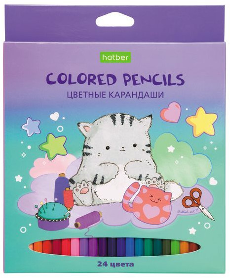 Набор цветных карандашей «Приключения кота Пирожка» | Приключения кота Пирожка | Hatber