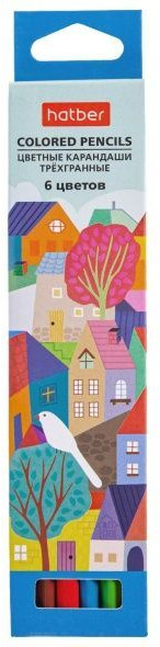 Карандаши цветные | Городок | Hatber
