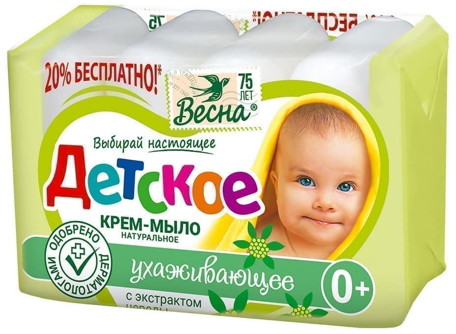 Крем-мыло детское с экстрактом череды | Детское | Весна