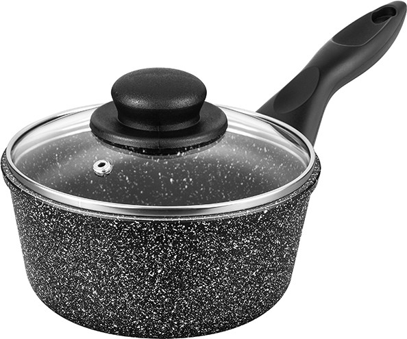 Ковш с крышкой «Чёрный мрамор» | Гармония вкуса | Elan Gallery