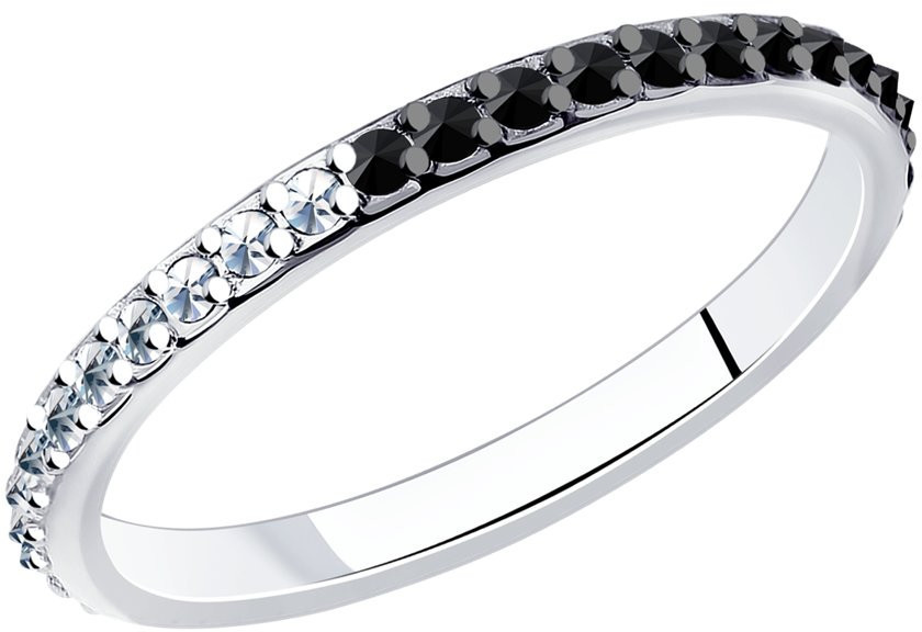 Кольцо из серебра с фианитами | SOKOLOV