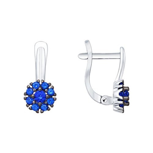 Серьги из серебра с фианитами | SOKOLOV