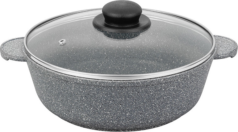 Сотейник с крышкой «Серый мрамор» | Гармония вкуса | Elan Gallery