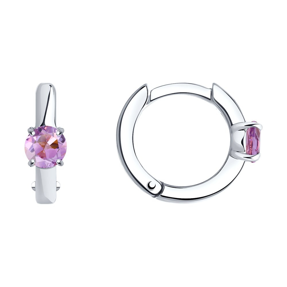 Серьги из серебра с аметистами | SOKOLOV