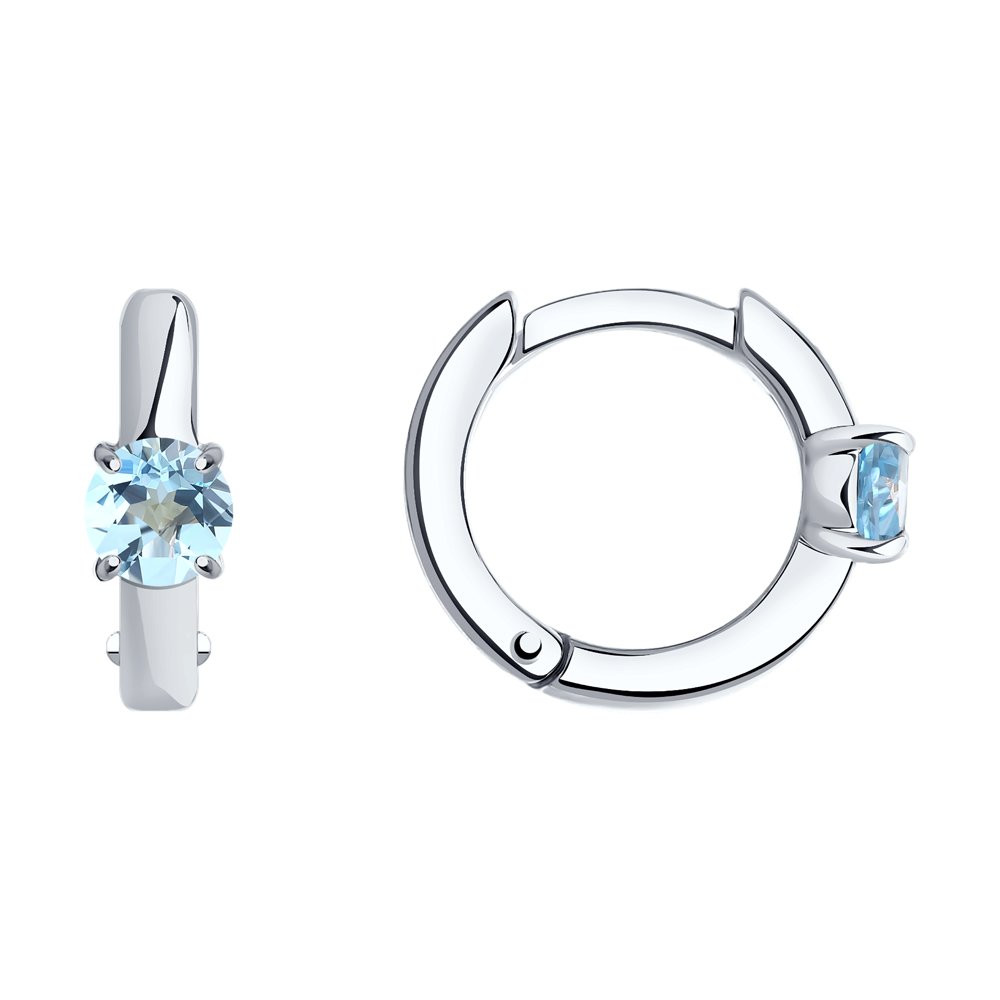 Серьги из серебра с топазами | SOKOLOV